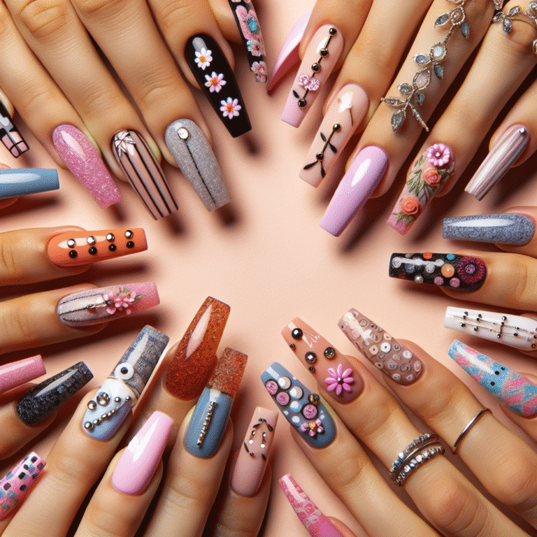 Inspirações de unhas saudáveis e decoradas