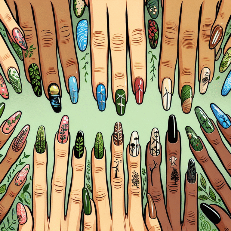 Unhas decoradas de forma saudável e sustentável