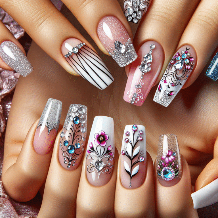 Inspirações de unhas saudáveis e decoradas