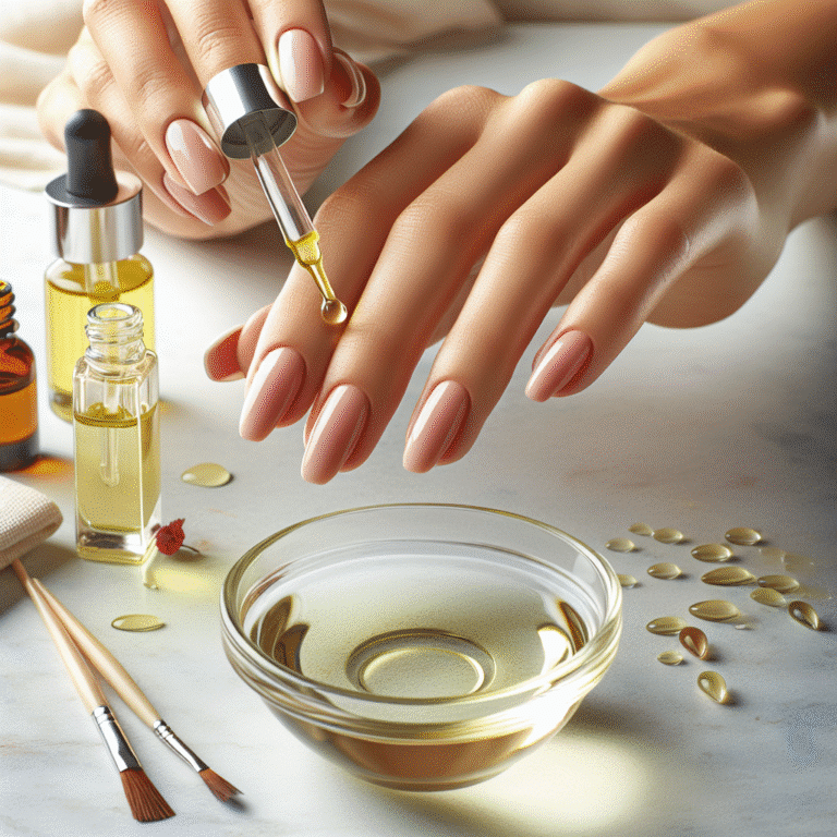 Hidratação de unhas com óleos vegetais